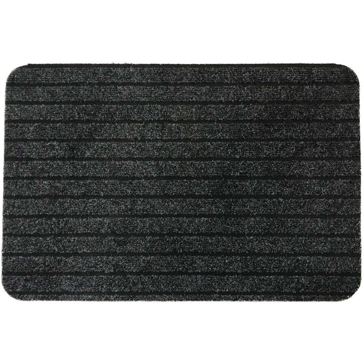 Tapete de entrada látex cinza escuro, , large