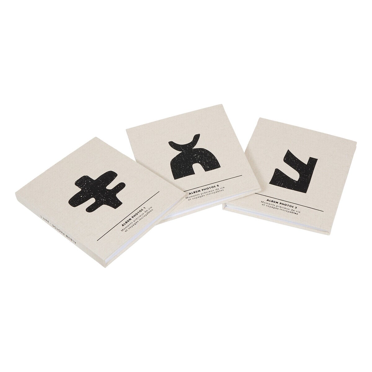 Conjunto de 3 álbuns NYERO bege para 48 fotografias, , large