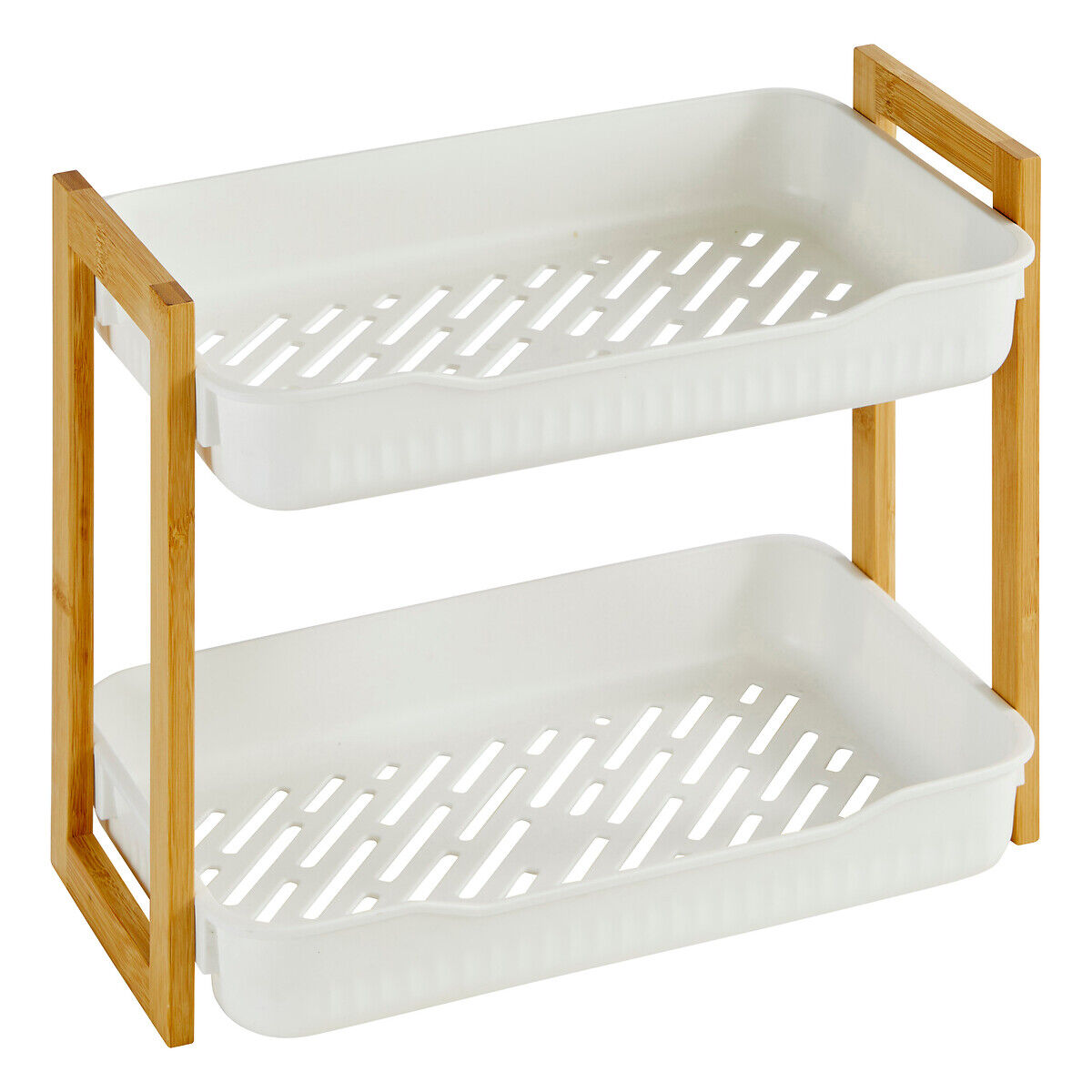 Bathroom shelving unit NATURÉO with tiers in bamboo, , large