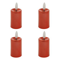 Set de 4 velas led rojas 