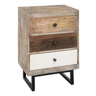 Mesita De Noche 3 Cajones Koval 49x33x73