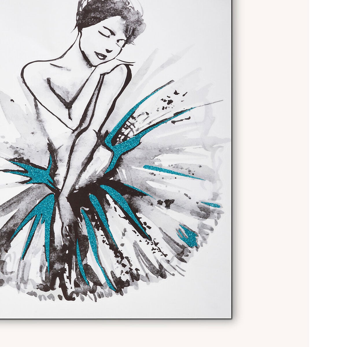Quadro decorativo dançarina azul 30x40cm, , large