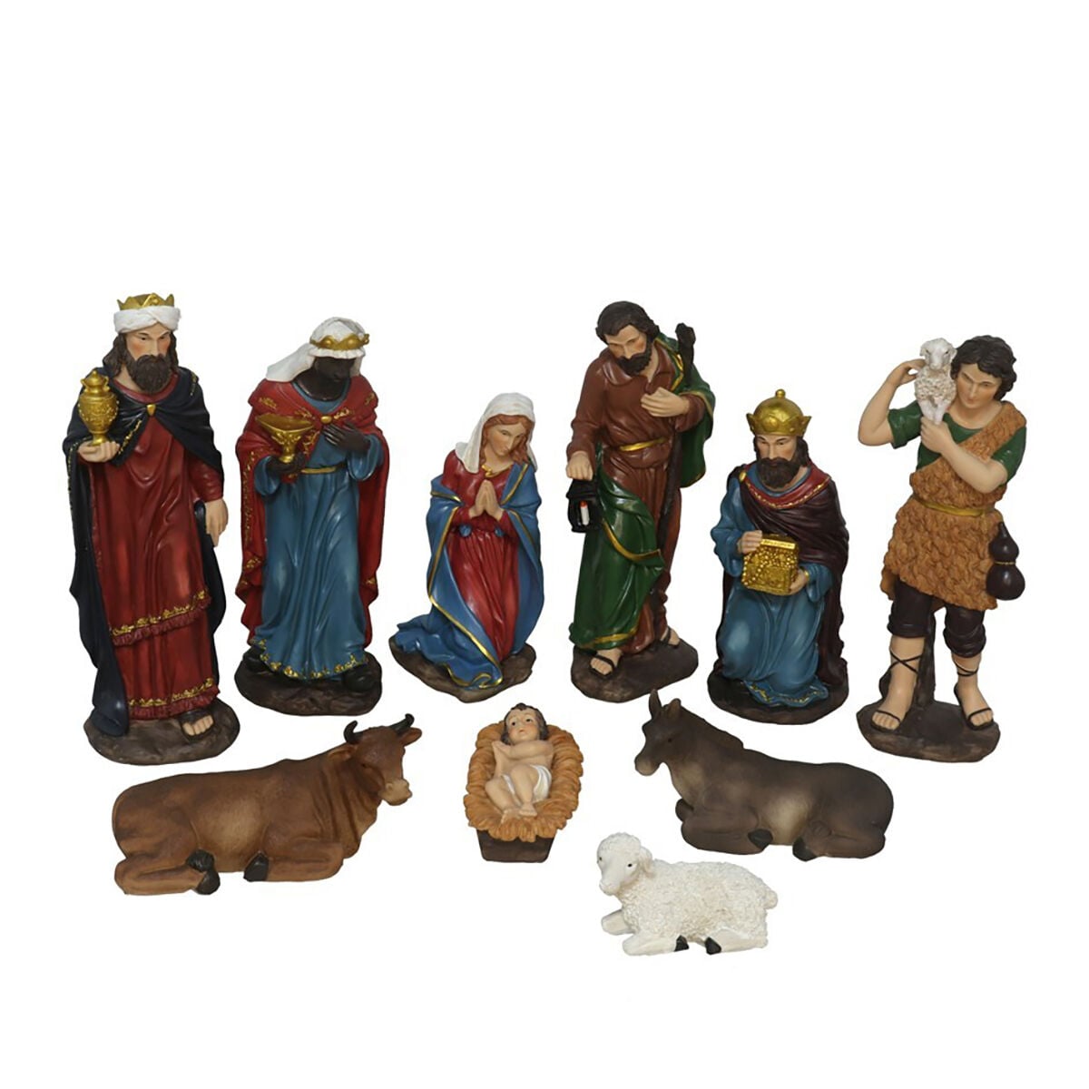 Conjunto de 10 figuras para presépio 14/16cm, , large