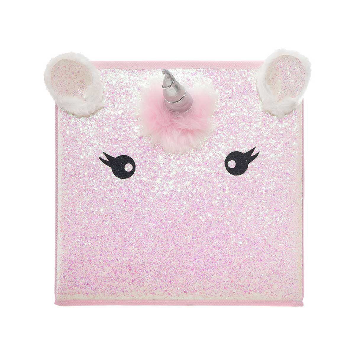 Cubo de arrumação unicórnio 29x31cm, , large