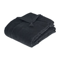 Pie de cama MIDNIGHT terciopelo gris 70x180cm