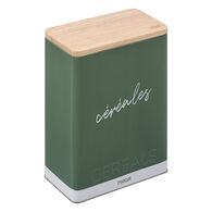 Caja Para Cereales Met&aacute;lica Verde