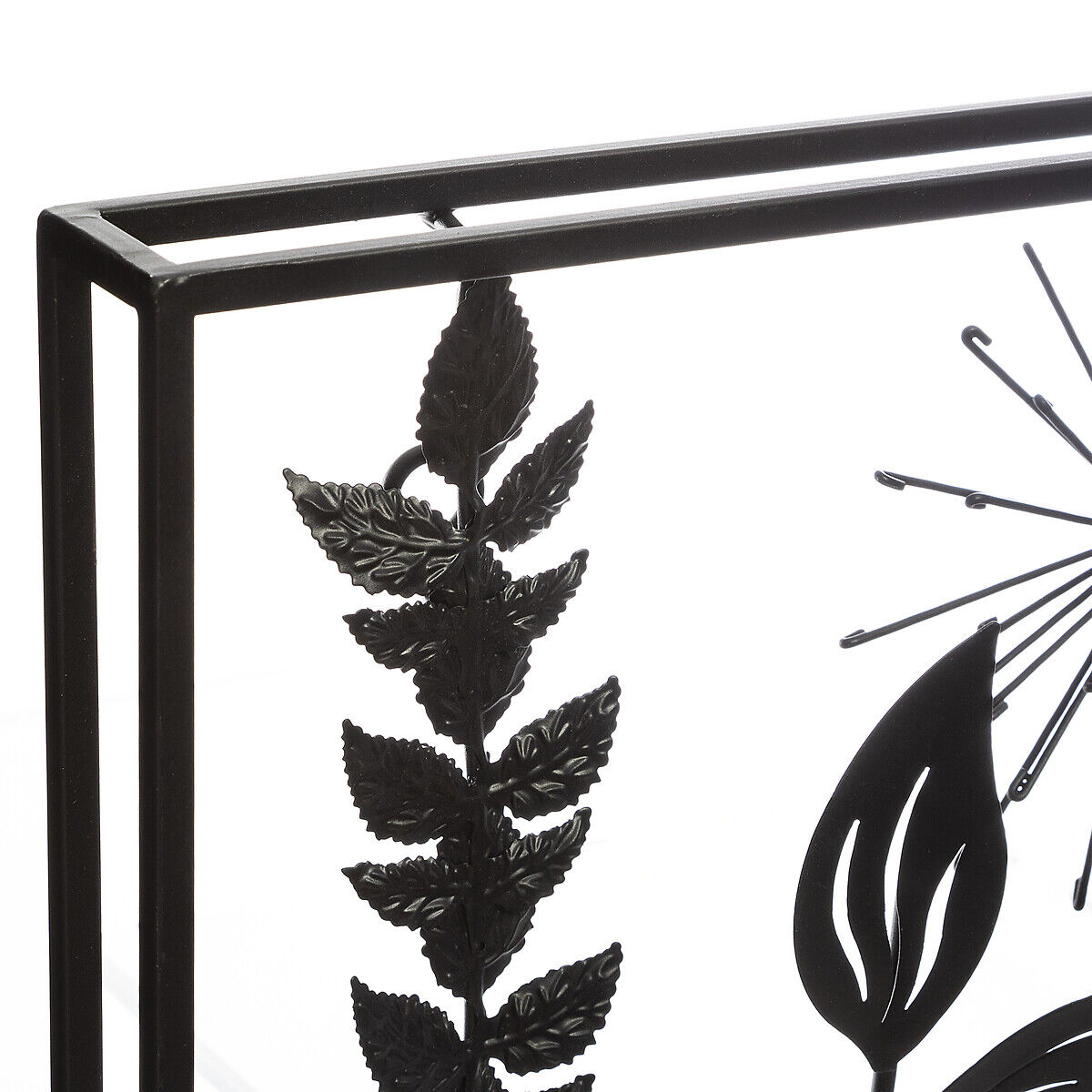 Decoração mural ELLA preta em metal 40,5x40,5cm, , large