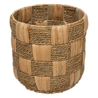 Cesta redonda NADI marr&oacute;n de yute 24cm