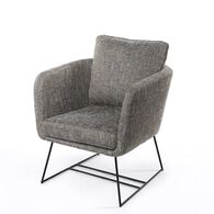 Butaca TIM gris patas met&aacute;licas negras 