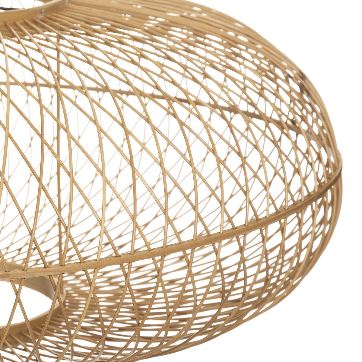 Candeeiro de teto LOREN bege em bambu, , large