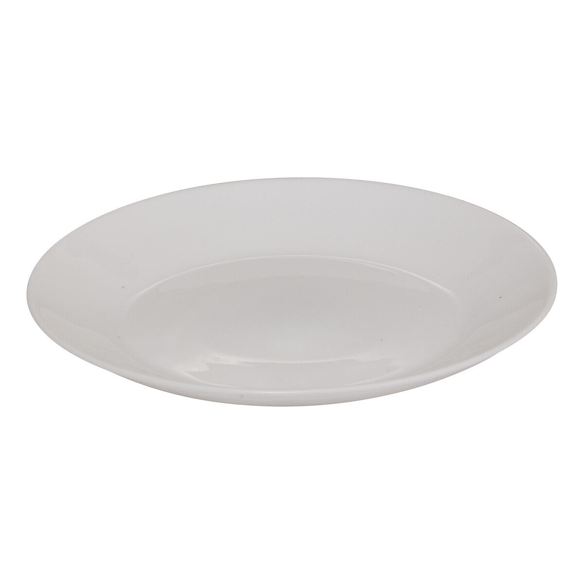 Prato de sobremesa LOUISE branco em vidro 18cm, , large