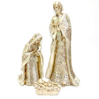 Pesebre Con 3 Figuras Doradas 44cm
