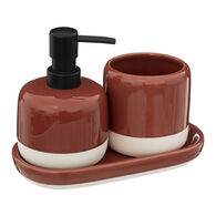 Juego de 3 accesorios de baño SOLAR rojo