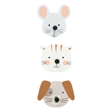 Conjunto de 3 cabides animais, , large