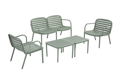 Conjunto jardim de 4 lugares RELAX verde, , large