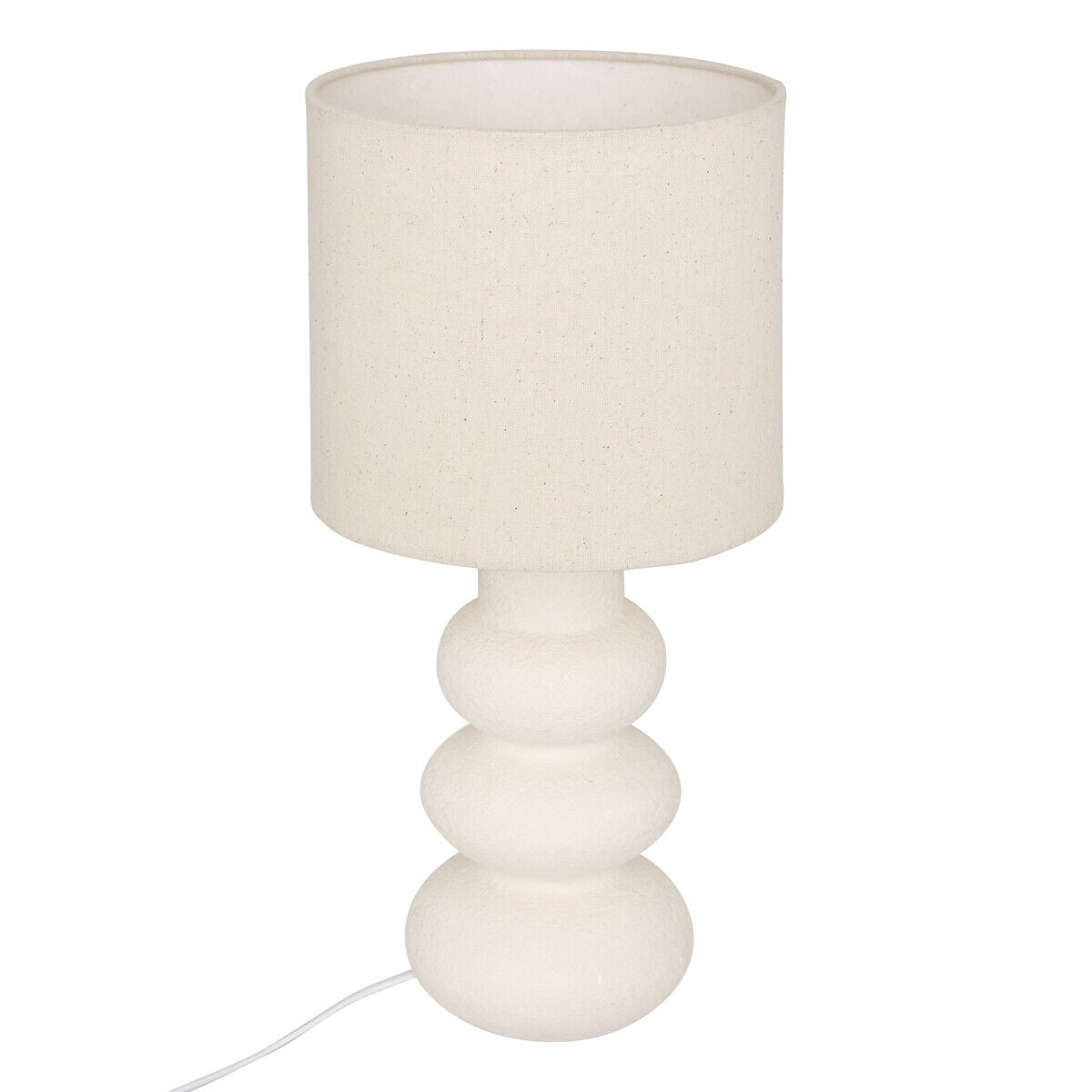Candeeiro de mesa bege em cerâmica 42cm, , large