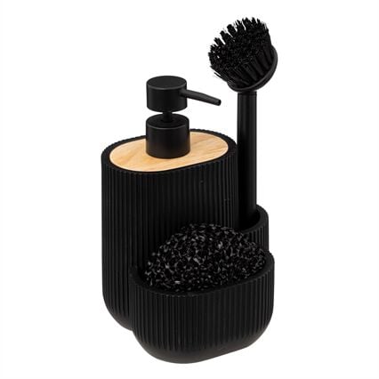 Doseador para detergente preto com acessórios blackwood, , large