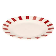 Plato de postre CHERI rojo de porcelana 19cm