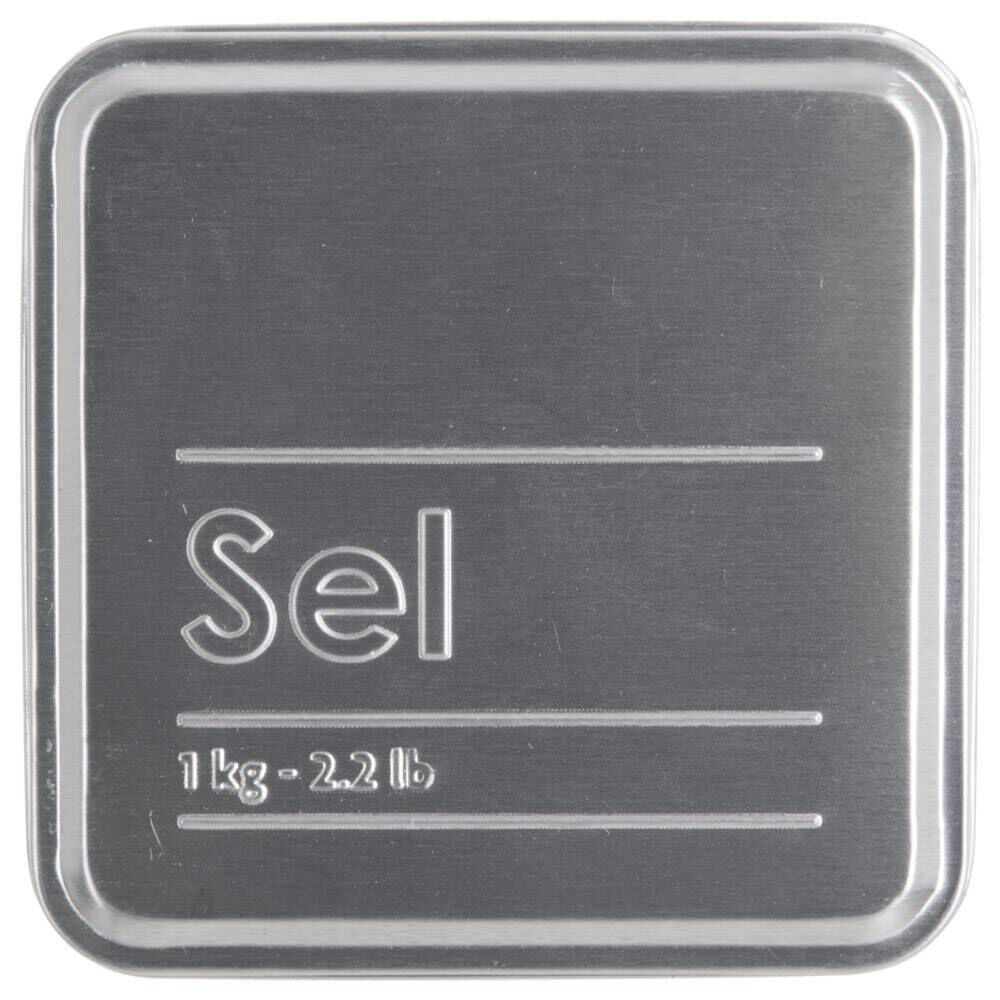 Lata para sal em metal decorada, , large