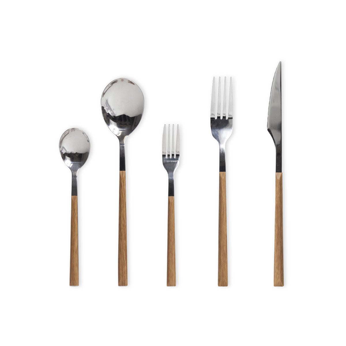 Garfo de mesa LUNE em inox com cabo castanho, , large