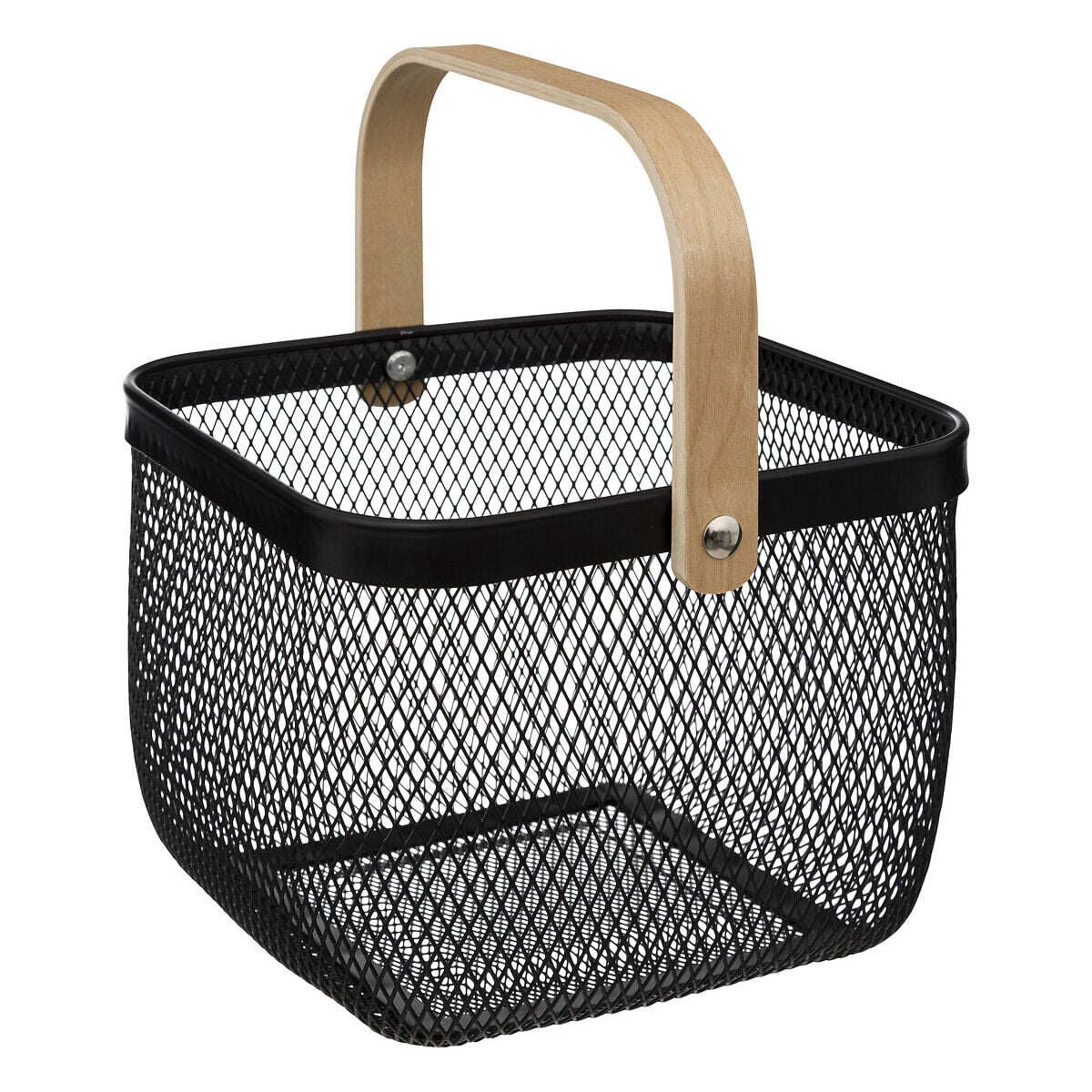 Cesto quadrado MAYAJ  preto em metal, , large
