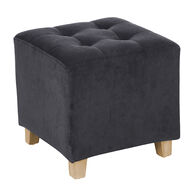 Puf Leandre Terciopelo Gris 35x35x35Cm