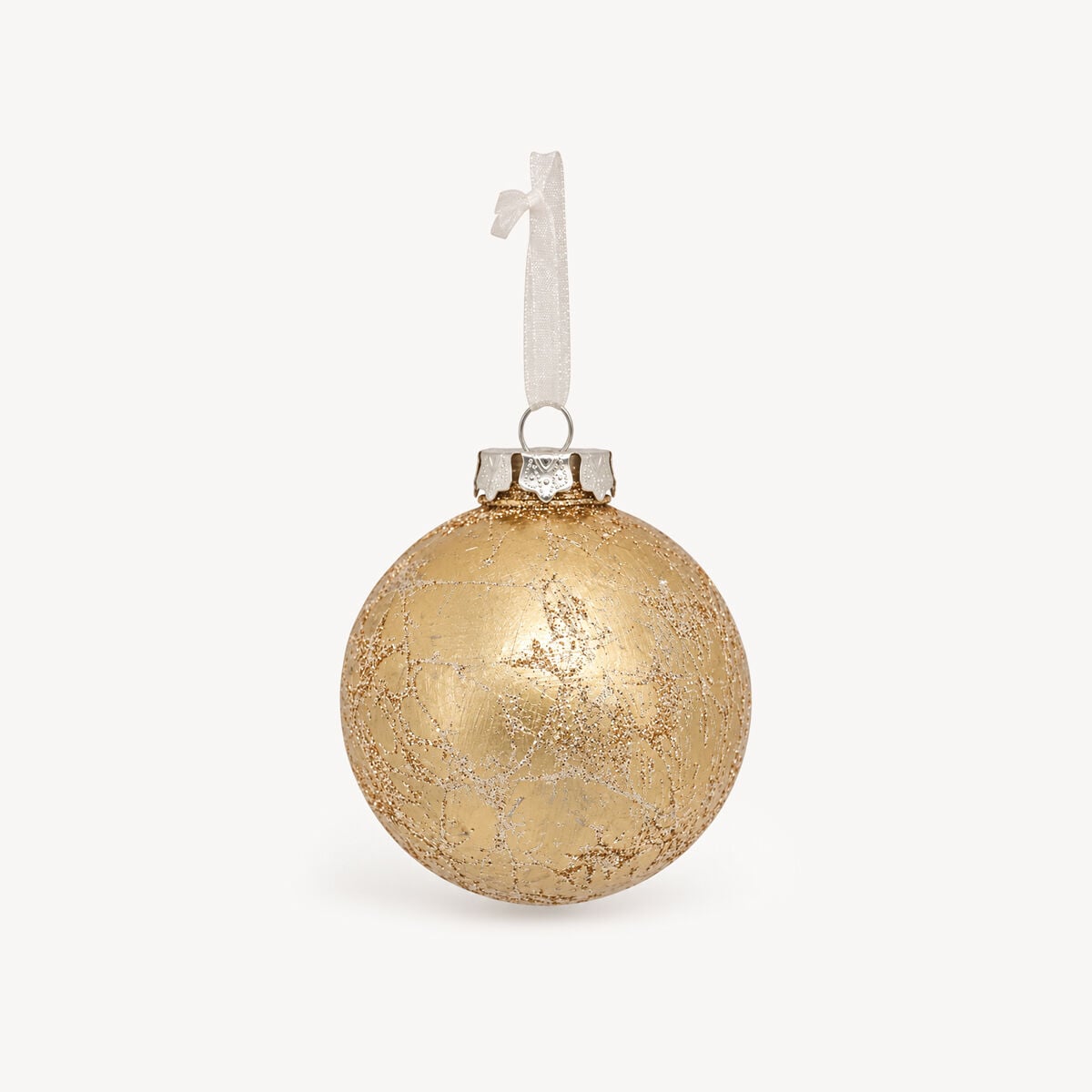 Bola de natal com efeito metalizado 8cm, , large
