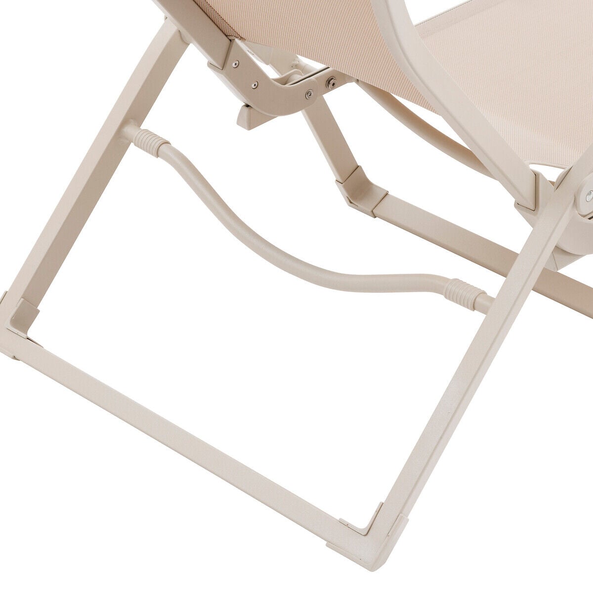 Tumbona plegable DECIMA de aluminio beige, , large