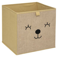 Cubo De Almacenaje Oso Marr&oacute;n 29x29Cm