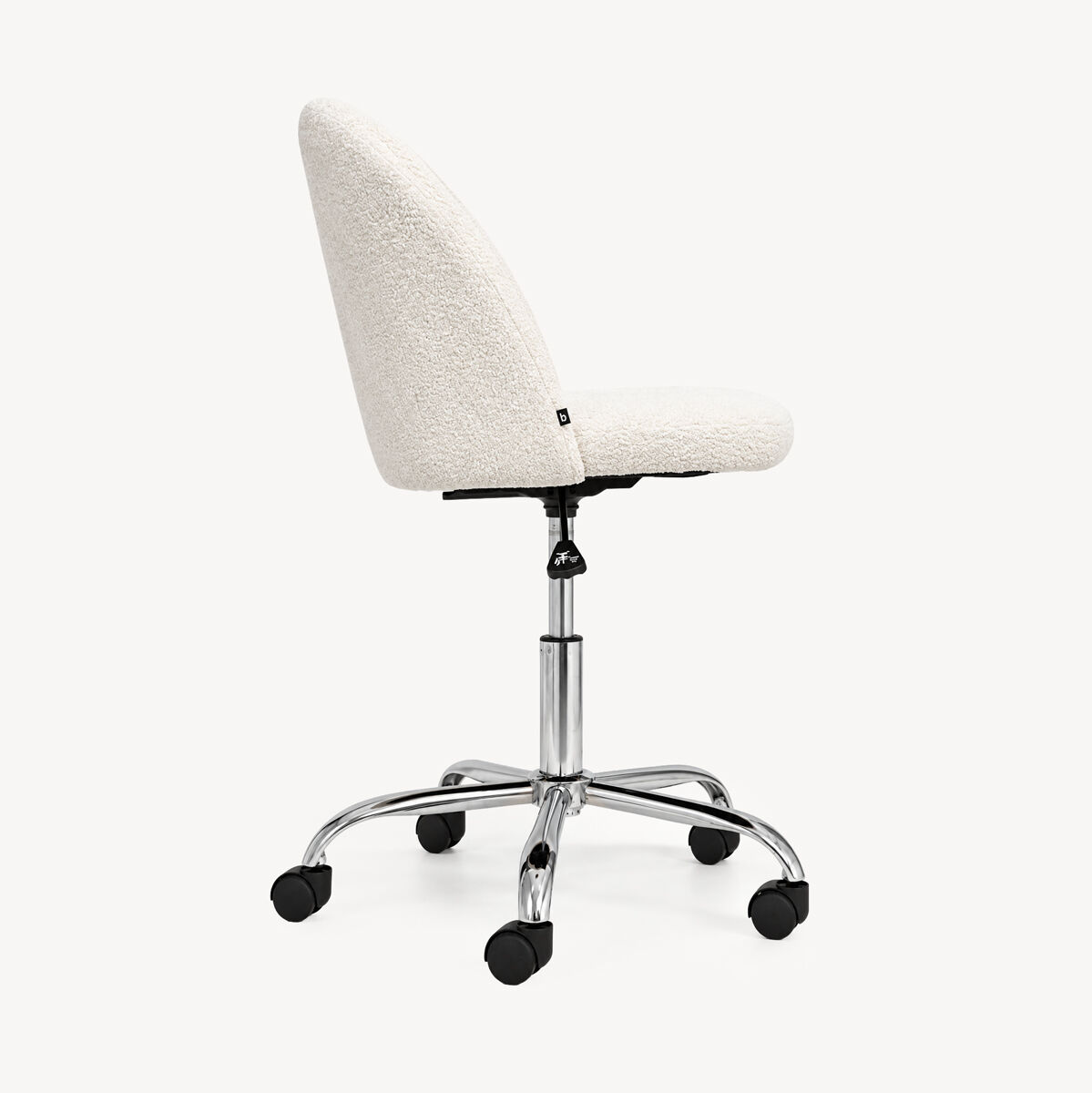 Cadeira para escritório GEOS branca de veludo, , large