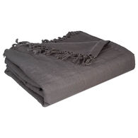 Manta Gris Con Flecos 230x250Cm 