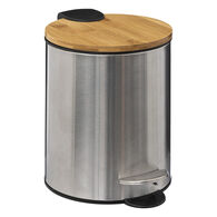 Cubo De Basura Inox C/Tapa De Bambú 3L