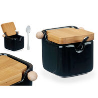 Azucarero Cerámica Negro C/Tapa 190Ml 