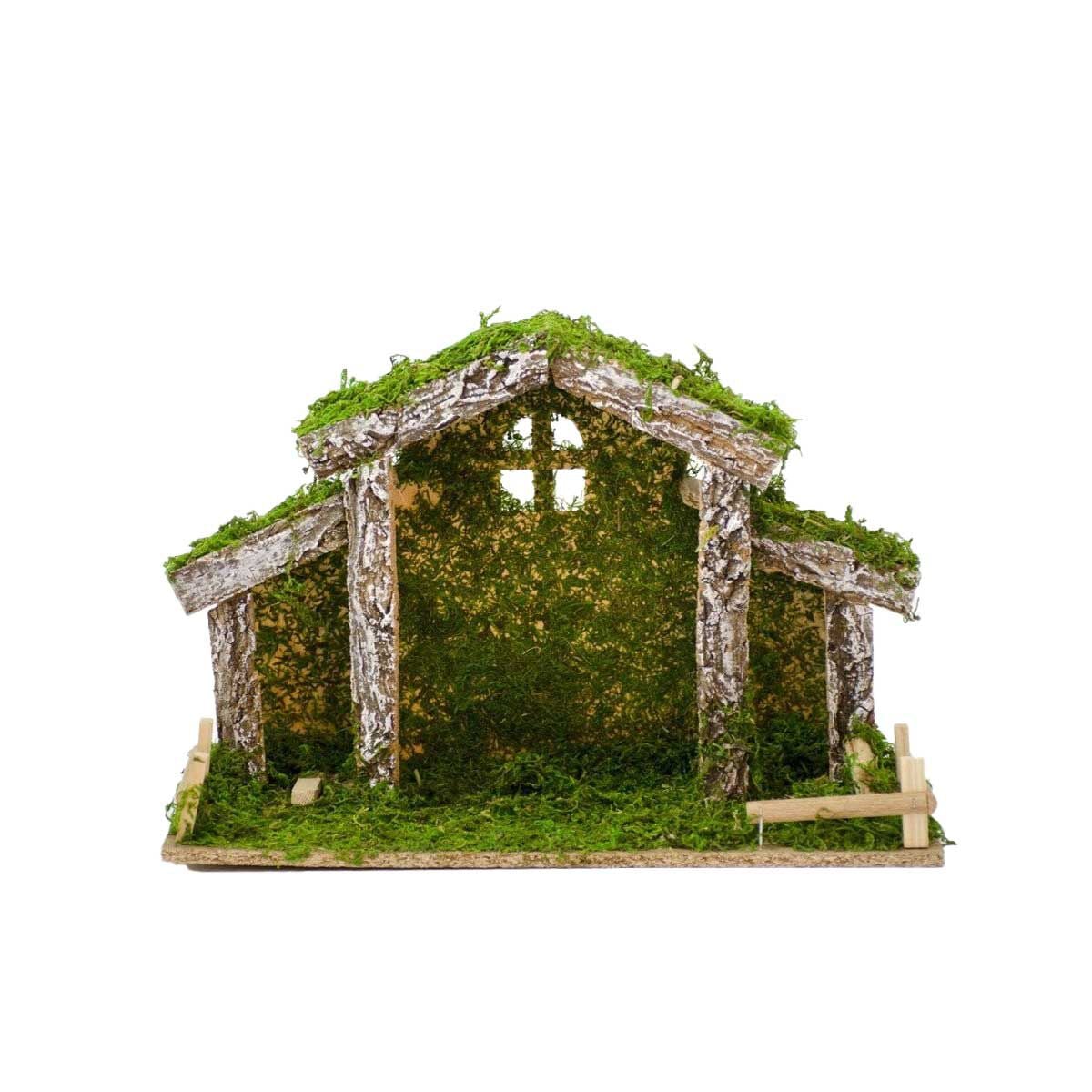 Cabana para presépio com musgo, , large