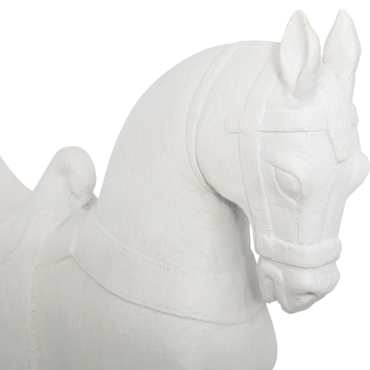 Estátua de cavalo branco em resina, , large