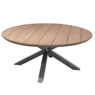 Mesa Oriengo Redonda Graphite Em Madeira Ac&aacute;cia 160cm