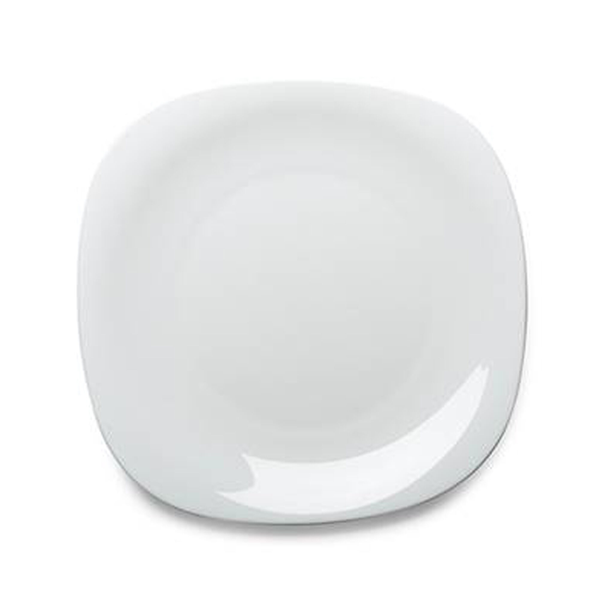 Prato raso quadrado PARMA branco 27cm, , large