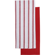 Set de 2 pa&ntilde;os de cocina CHARLIZE rojo 50cm