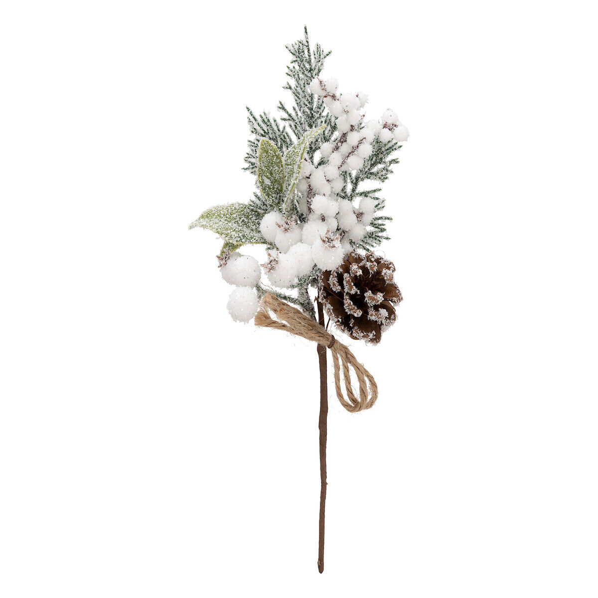 Rama De Pino Con Bayas Y Nieve 26cm, , large