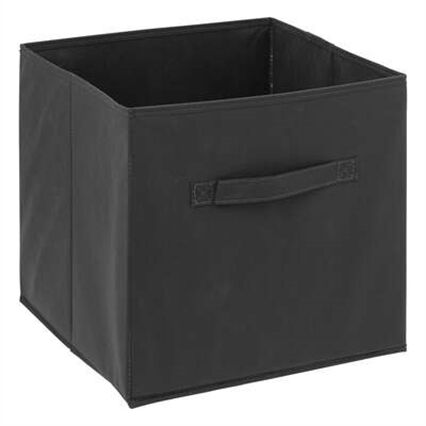 Caixa de arrumação cinza escuro 31x31cm, , large