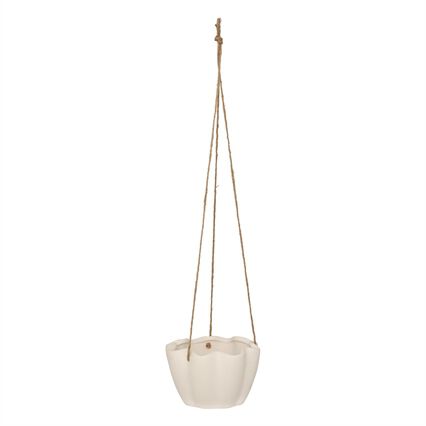 Vaso suspenso WILD ROMANCE branco em cerâmica, , large