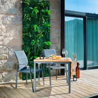 Mesa extensible FOLYA de aluminio y madera