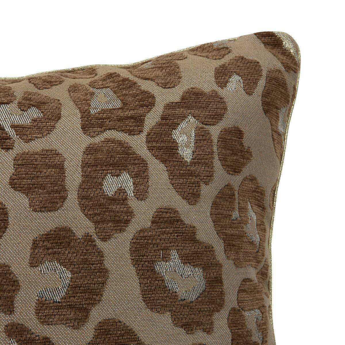 Capa para almofada leopardo castanha 45x45cm, , large