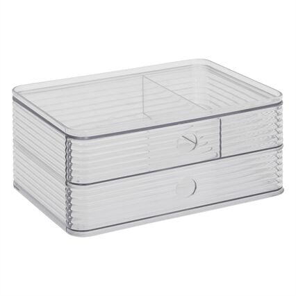 Organizador com 2 gavetas GAMME PLASTOR 10x23,3x16cm, , large