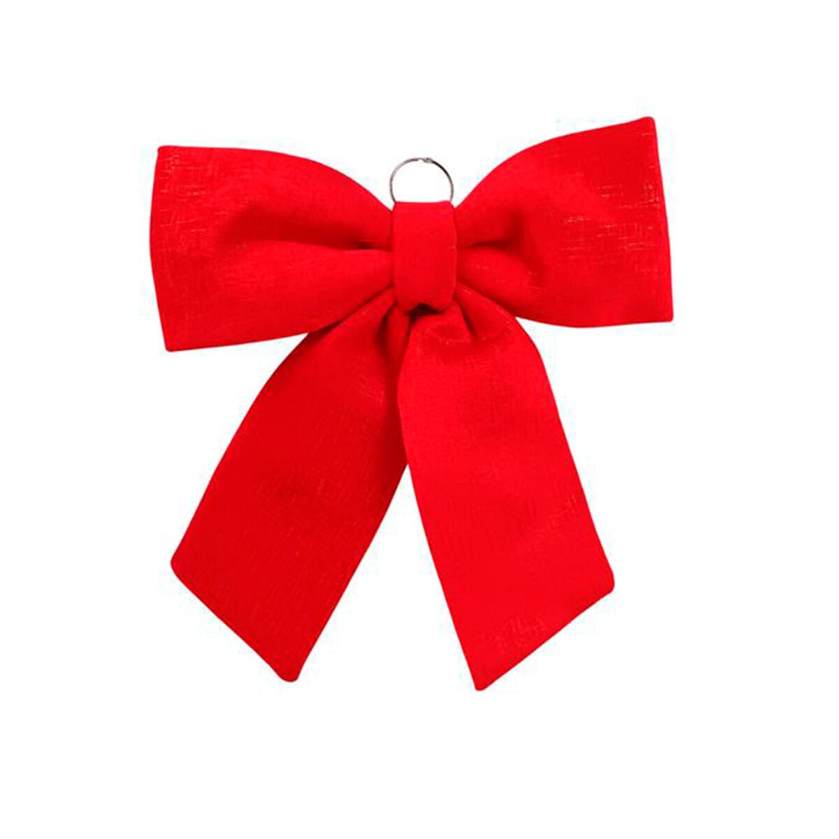 Laço vermelho e dourado em tecido 60cm, , large