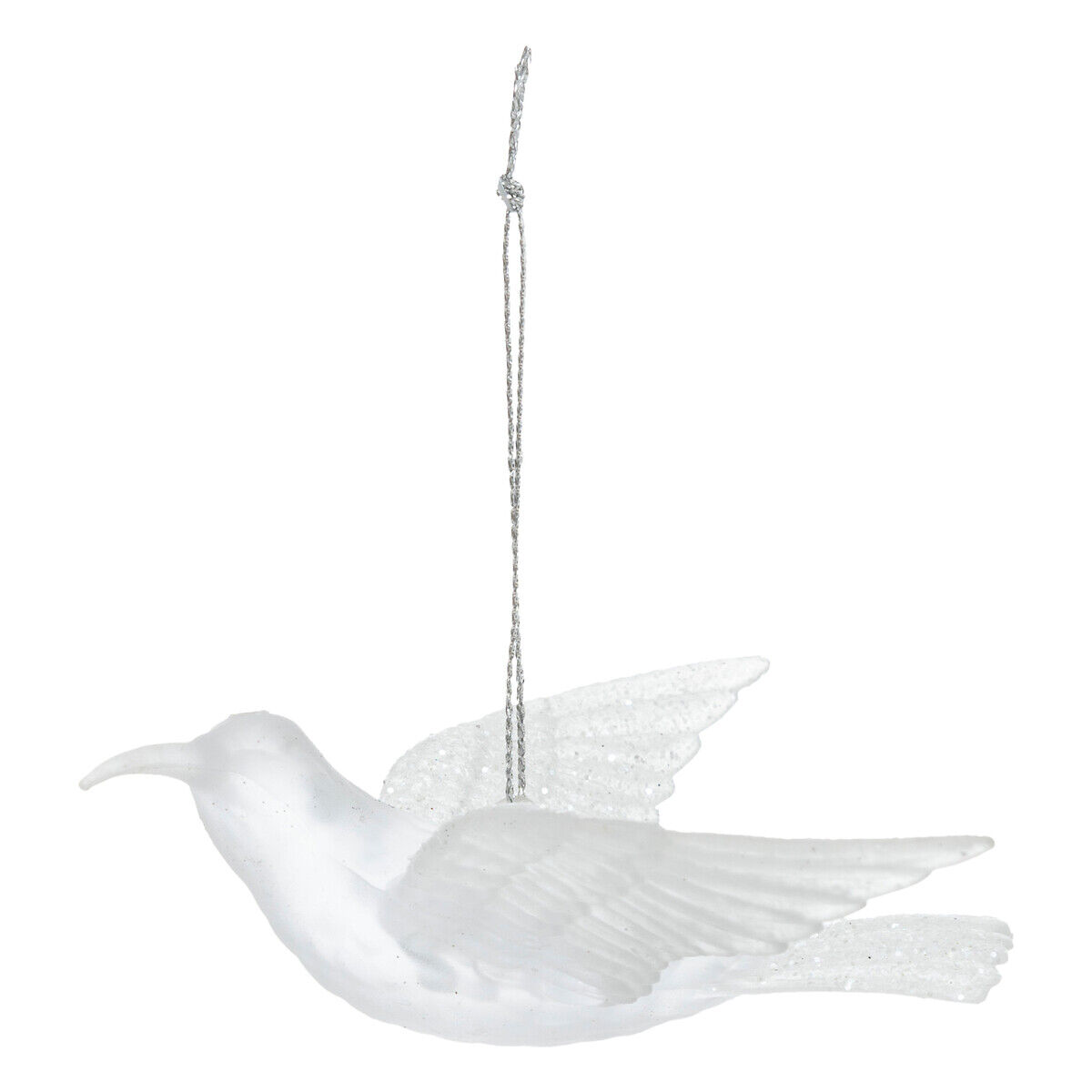 Pendurante em forma de pássaro branco 10x4x14cm, , large
