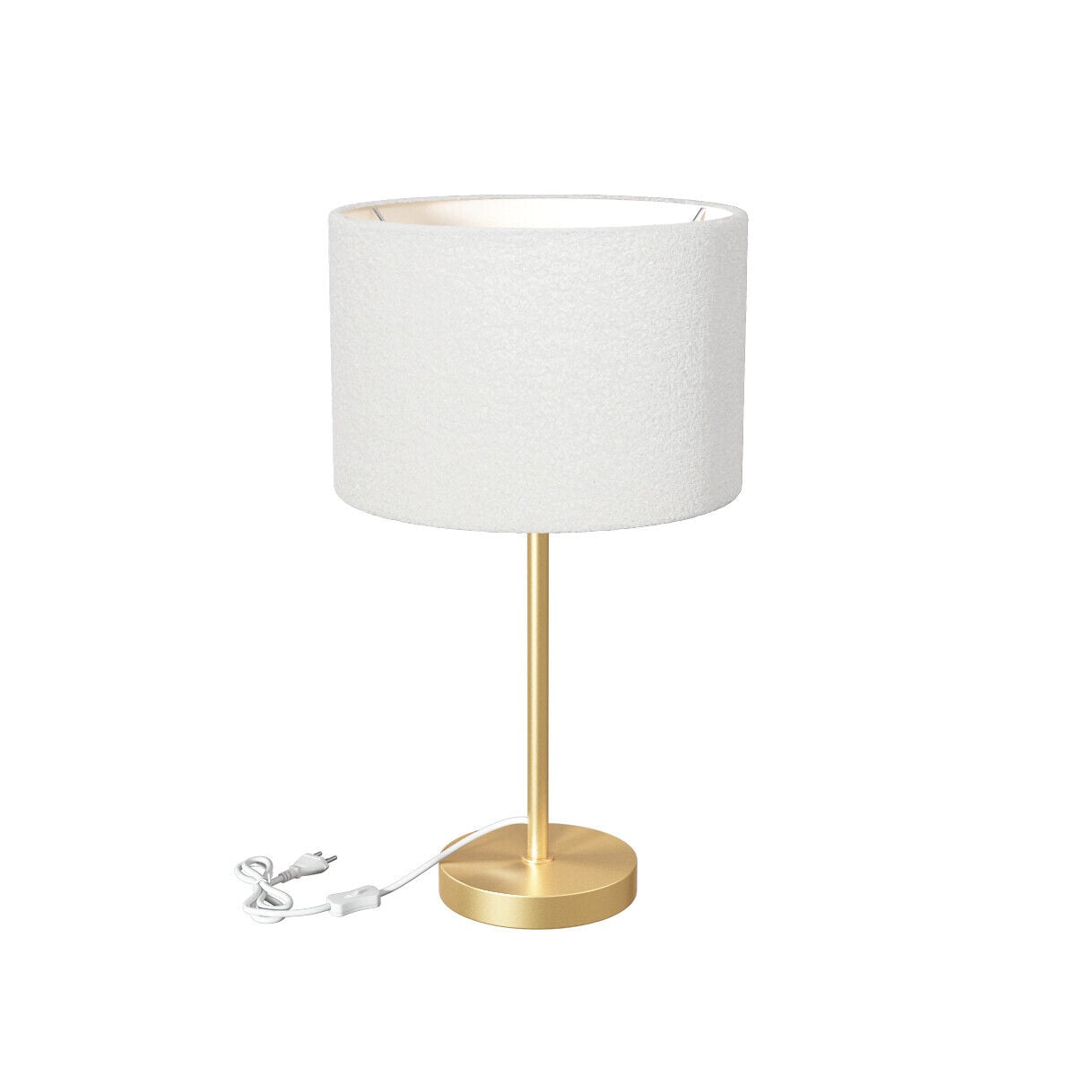 Candeeiro de mesa TINA dourado em metal, , large