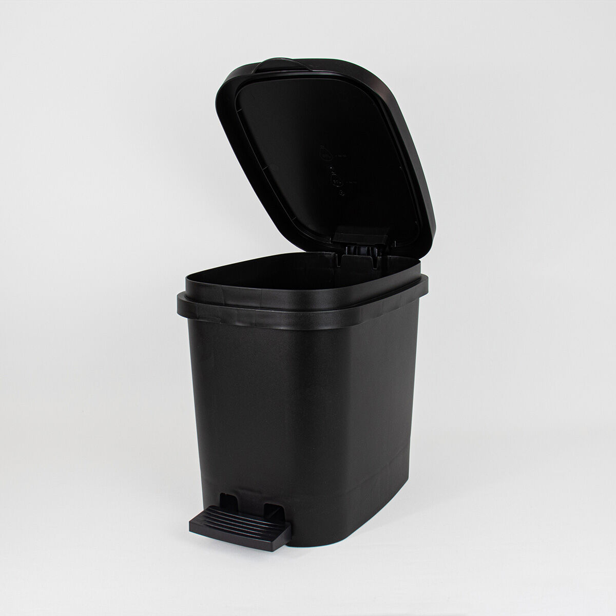 Balde wc preto com pedal 10l, , large