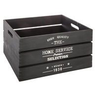 Caja De Madera Factory Negra 40x30x22Cm