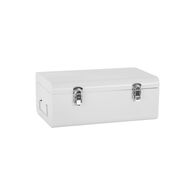 Ba&uacute;l De Metal Blanco 39x23x16Cm
